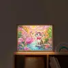 Kitten - Flamingo - Bloemen Light Box met batterij (Wandlamp kind) middel -sfeer1_kind