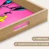 Konijn - Felroze - Sjaal - Abstract Dienblad Rechthoek middel -USP_HandgreepNL