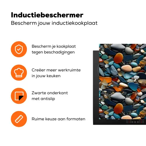 Glasachtig - Levendige - Stenen Inductie beschermer vinyl 3mm klein 276 -zzzzzzz-td-ups