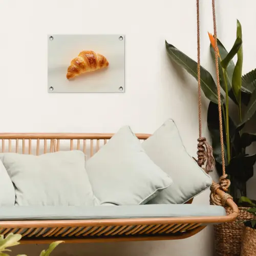 Croissant - Brood - Beige tuinposter los doek klein -sfeer7