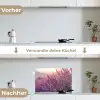 Lavendel - Paars - Zonlicht keuken achterwand spatscherm klein -voor_na_DE