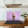 Papegaai - Koksmuts - Pilaar - Vogel keuken achterwand spatscherm klein -sfeer2