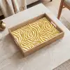 Zebra - Klassiek - Oker - Geel Dienblad Rechthoek middel 911 -sfeer1