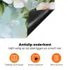Bloesem - Bladeren - Lichtblauw Inductie beschermer vinyl 3mm klein -zzzzzzz-td-onderkant