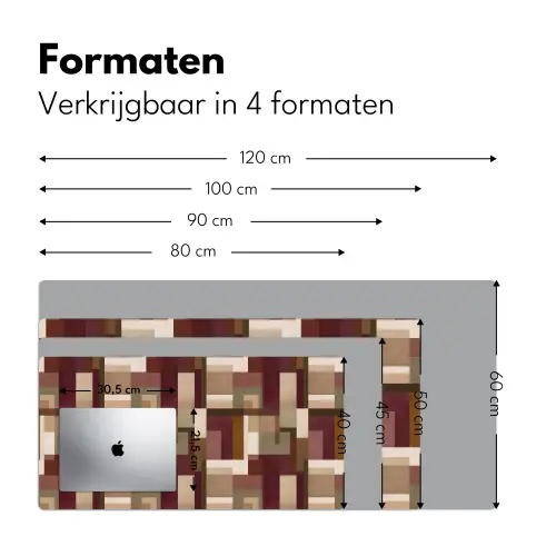 Modern - Geometrie - Kleurrijk Muismat XXL klein 681 -sfeer5