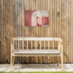 Figuren - Abstract - Roze Tuinposter op houten frame 2 cm dik klein -sfeer4