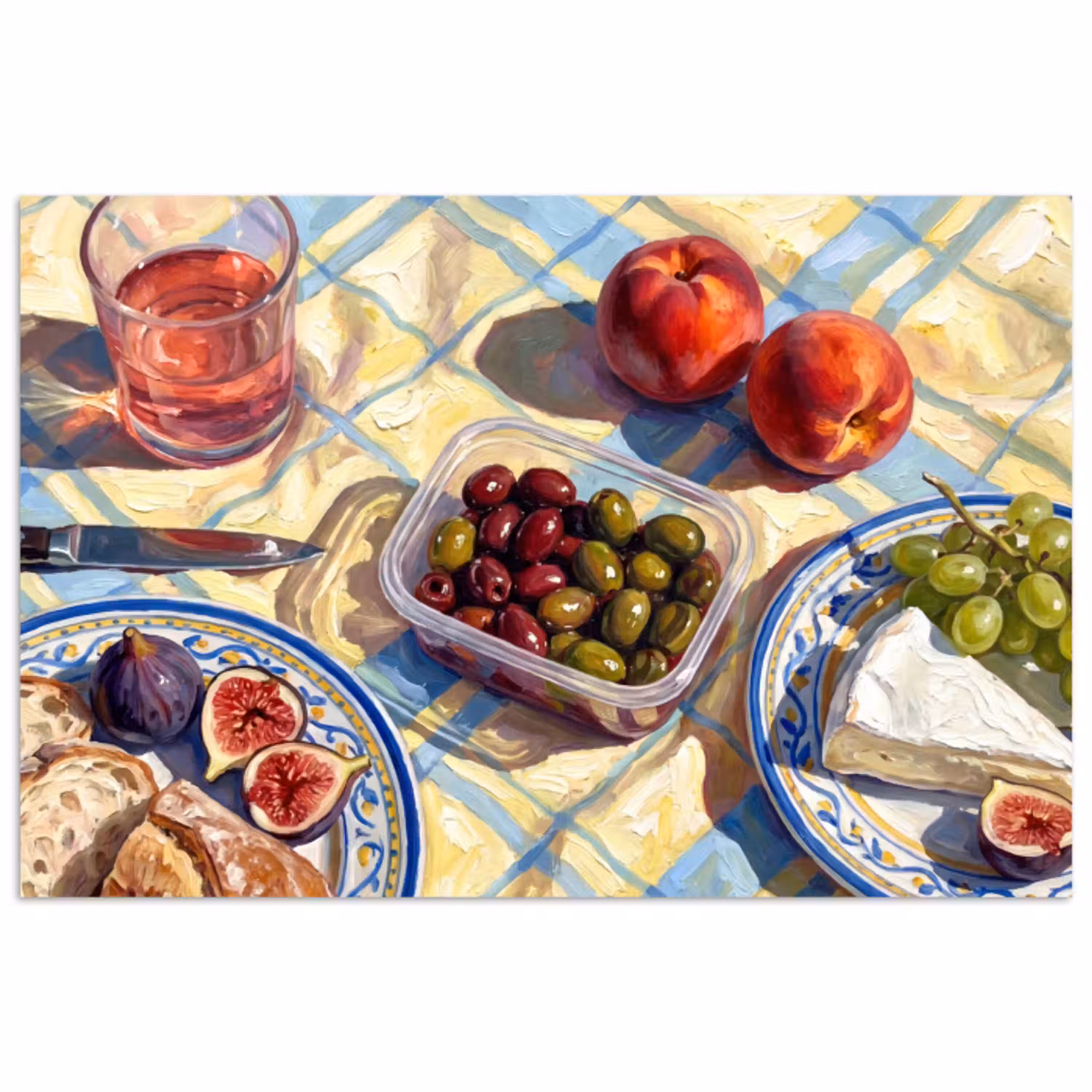 Eten - Picknick - Zomer poster papier klein -3d