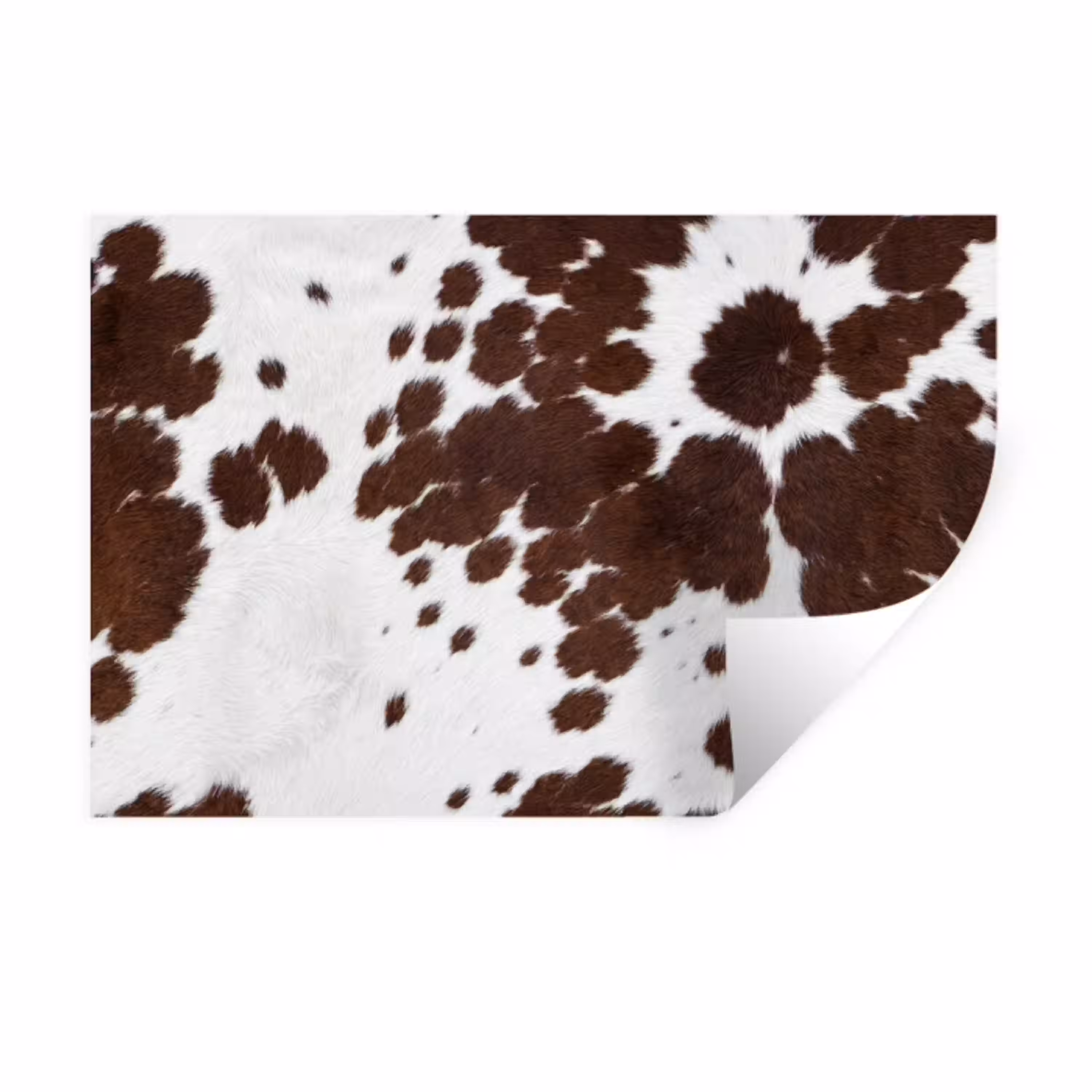 Koeienhuid - Klassiek - Bruin Muursticker klein -3d