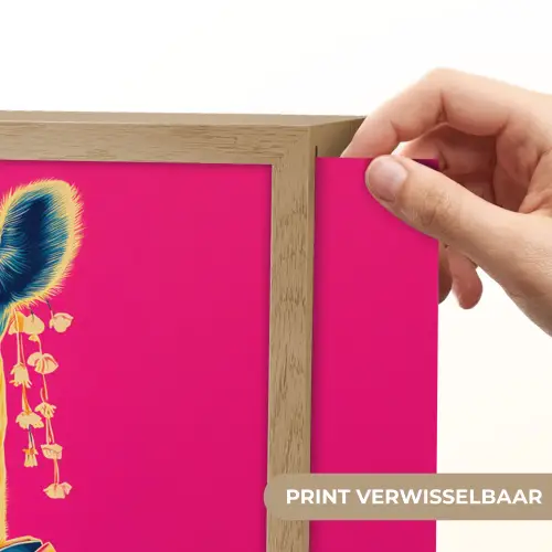Kameel - Bloemen - Kimono - Waaiers Light Box met batterij (Wandlamp) middel -USP_websiteprintNL