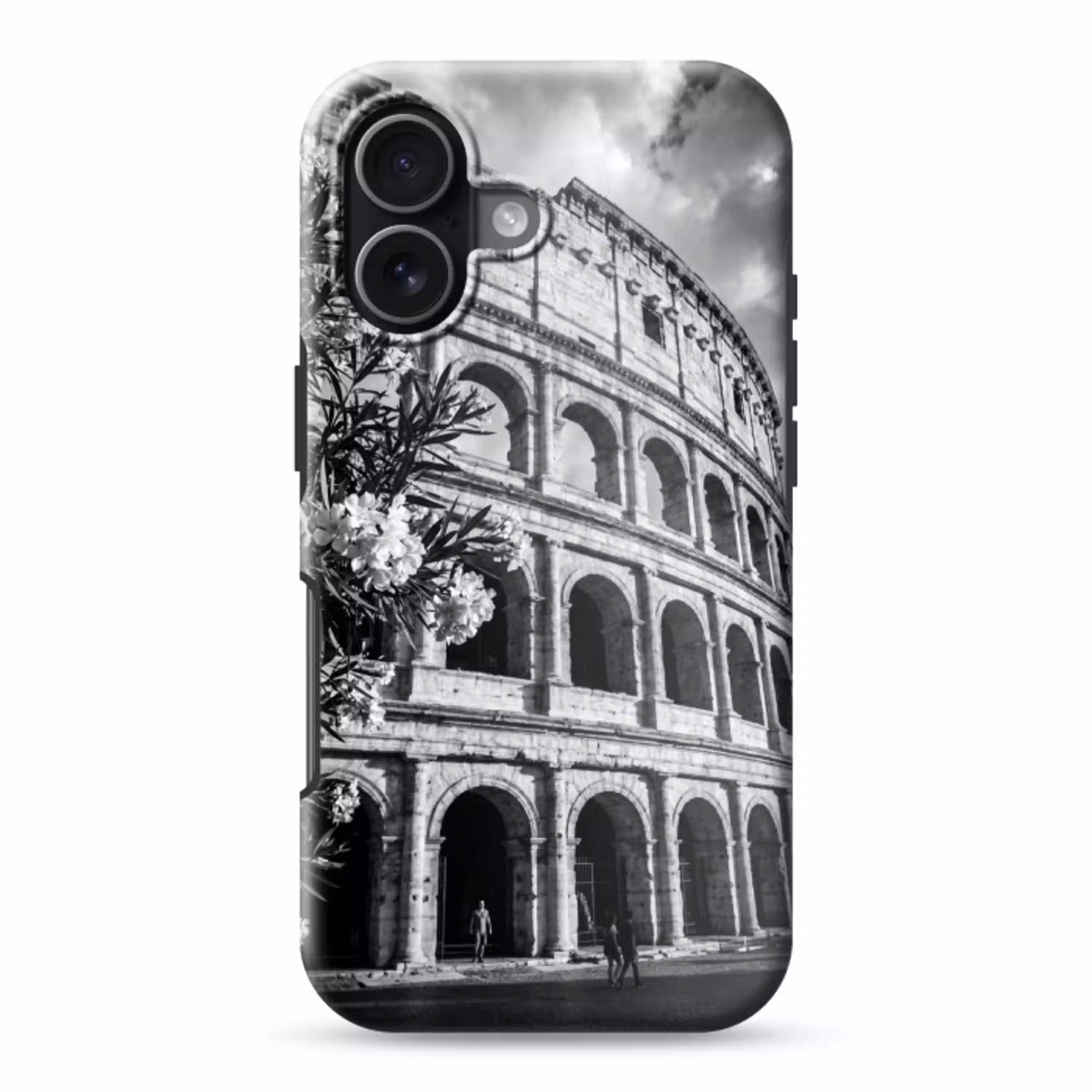 Architectuur - Colosseum - Rome - Historisch - Zwart-wit Toughcase MagSafe Apple iPhone 17 klein -3d