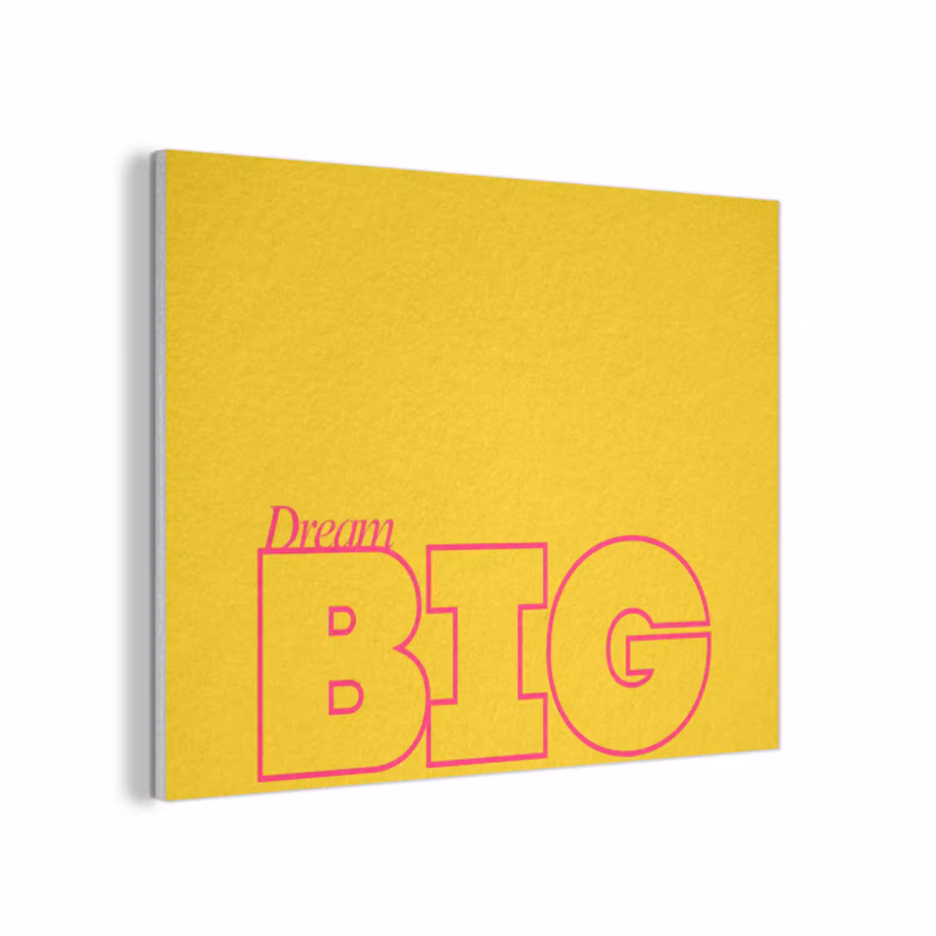 Dream big - Geel - Grafisch PET vilt klein -3d