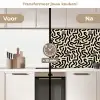 Abstract - Lijnen - Zwart keuken achterwand 2 middel 871 -voor-na2_NL