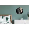 Vrouw - Bladgoud - Zwart - Huid - Luxe Wandcirkel aluminium klein -slaapkamer