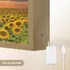 Bloemen - Zonnebloem - Zonsondergang - Nacht - Oranje Light Box met batterij (Wandlamp) middel -USP_websiteoplaadbaarNL