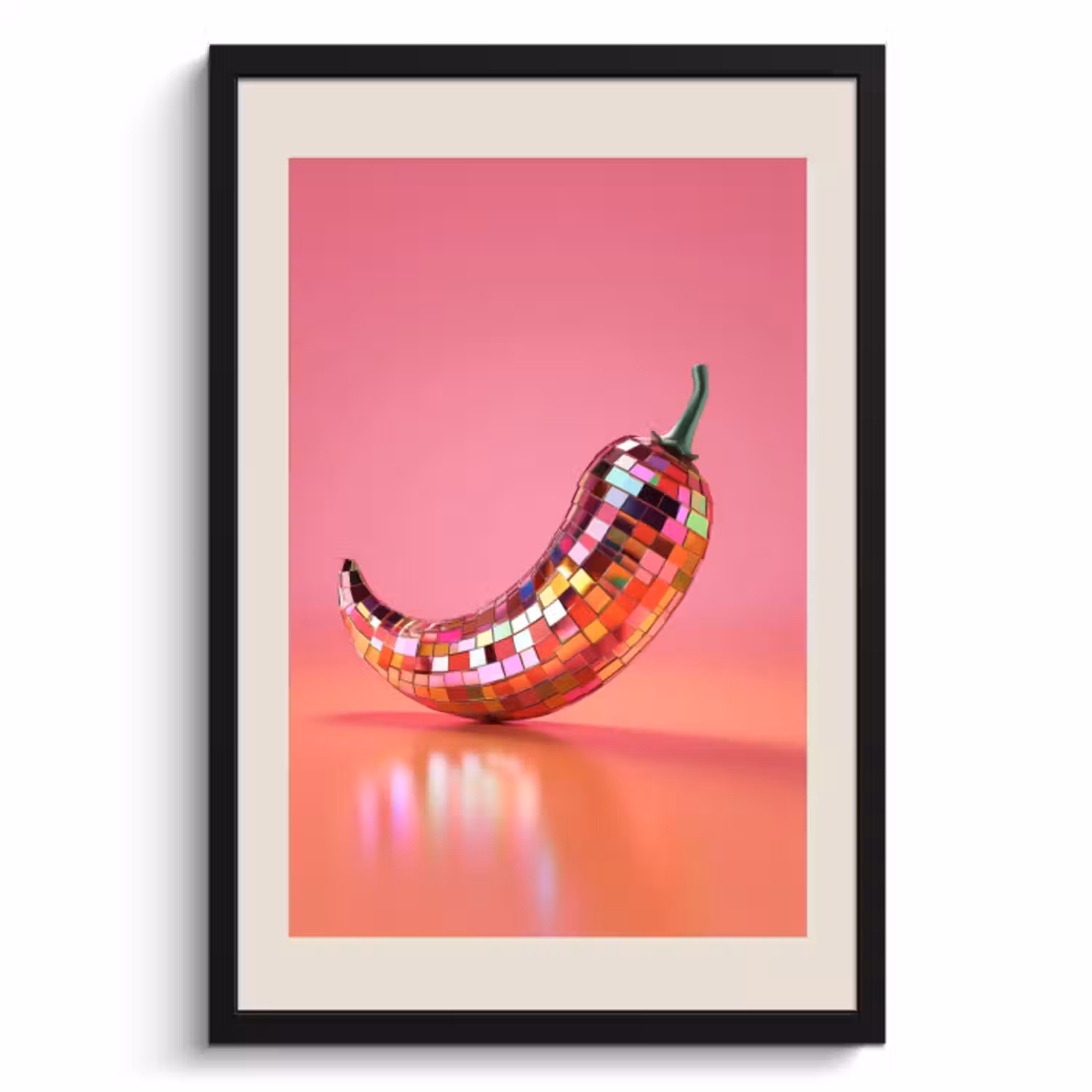 Bilder mit Rahmen - Disco - Paprika - Rosa
