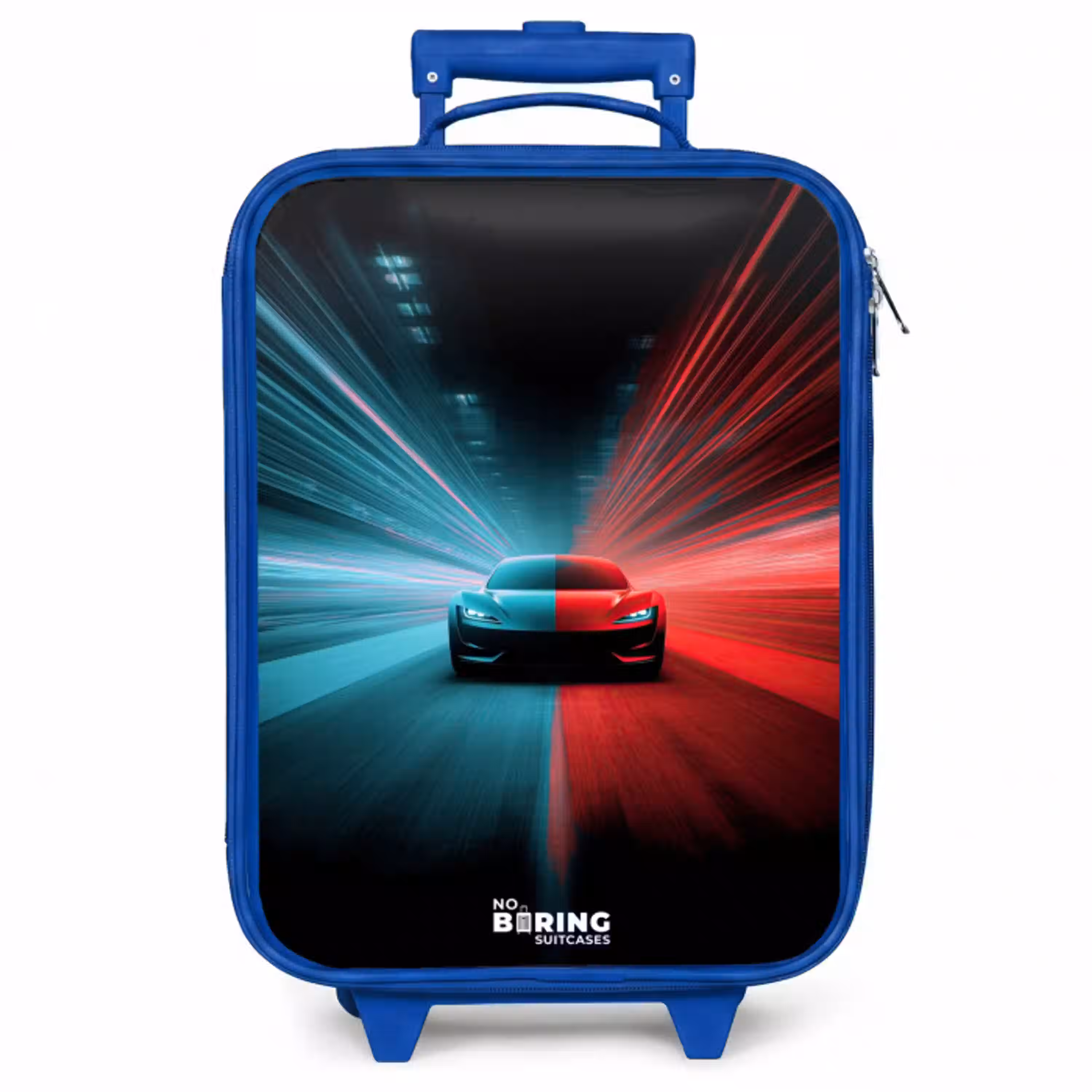 Sportwagen - Lichtstralen - Neon - Blauw Kinderkoffer - Blauw klein -zzz_website3d