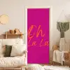 Oh la la - Oranje - Roze deurposter klein -sfeer2