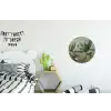 Tropisch bladerdek - Vlinders - groen - Bruin Wandcirkel aluminium klein -kinderkamer