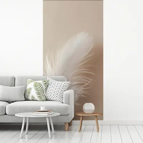Veer - Minimalistisch - Roze fotobehang vinyl groot -woonkamer