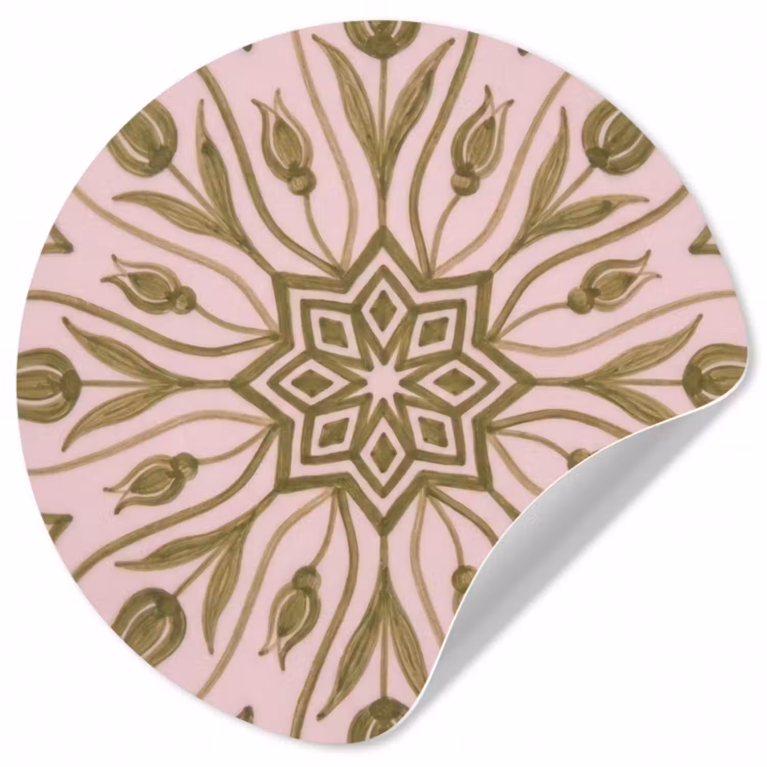Behangcirkel - Patroon - Mandala - Decoratie - Abstract - Groen