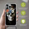 Bloemen - Schedel - Kleurrijk Hoesje iPhone 16 Pro Max met koord klein -sfeer2_NL