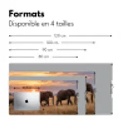 Olifanten - Savanne - Zonsondergang - Afrika - Warm Muismat XXL klein -zsfeer5_frans