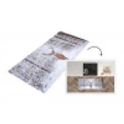 Hert - Winter - Bos - Natuur - Wit Keukenloper - keukenmat middel -3d