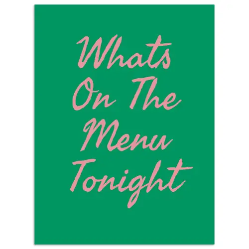 Menu - Quote - Roze poster papier klein -3d