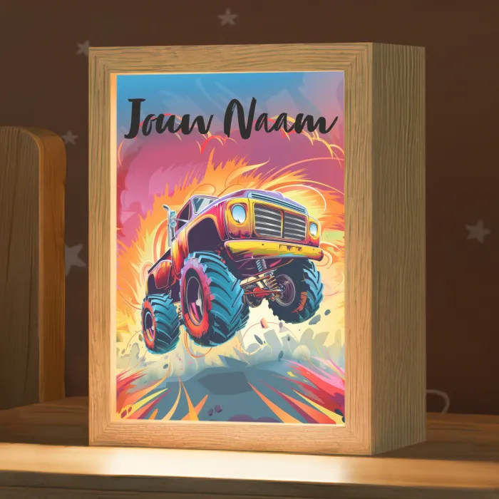 Monstertruck - Auto - Jongens - Kleurrijk Light Box met kabel (Kinderlampje) klein -zzz_3d_website