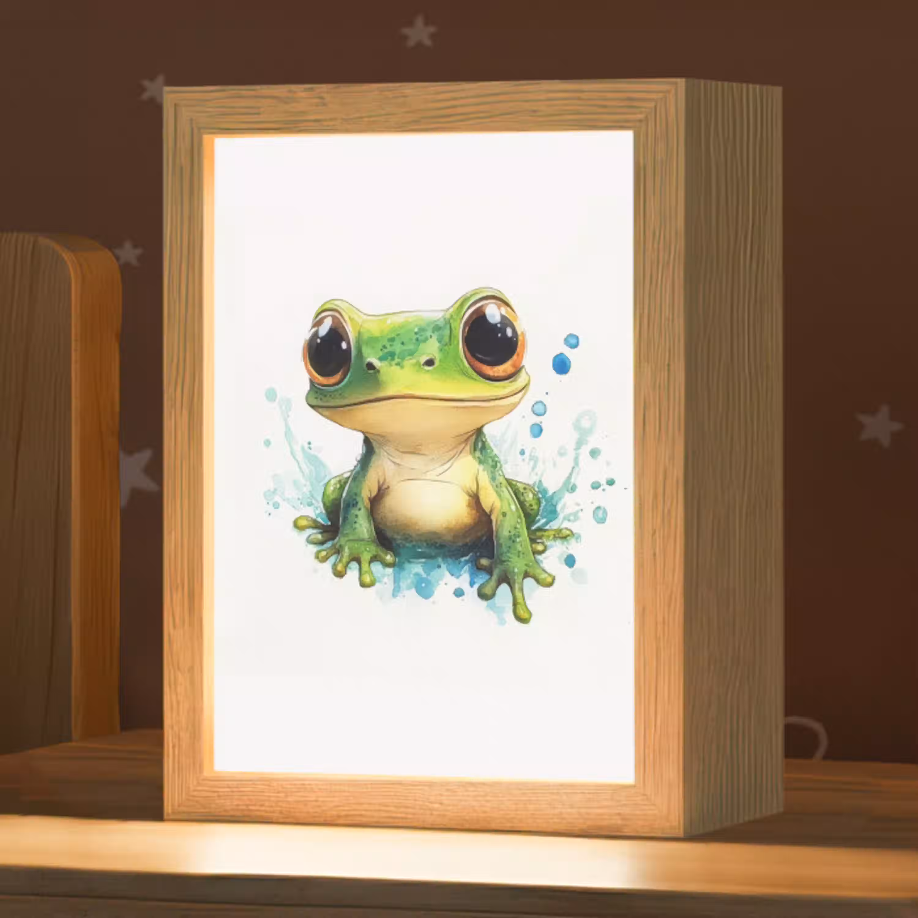 Kikker - Groen - Water - Dieren Light Box met kabel klein -zzz_3d_website