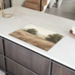 Landschap - Minimalistisch - Beige Inductie beschermer vinyl 3mm klein -sfeer8