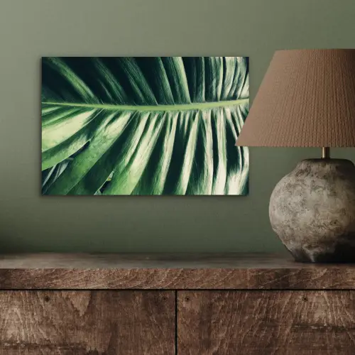 Palmblad - Tropisch - Natuur - Jungle aluminium wit klein -sfeer2