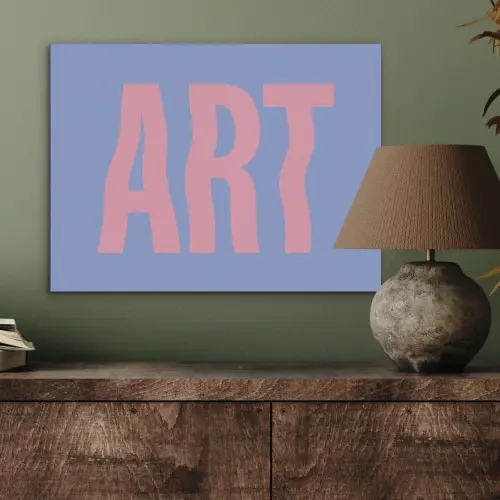 Art - Roze - Blauw PET vilt klein -sfeer2