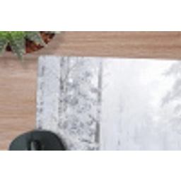 Bos - Sneeuw - Pad - Winter - Stilte muismat rubber klein -closeup