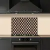 Bruin - Ruitpatroon - Geometrisch keuken achterwand spatscherm klein 900 -sfeer1