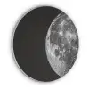 Close-up - Maan - Wit - Textuur Akoestische PET Vilt - Rond klein -3d