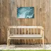 Marmer look - Blauw - Luxe Tuinposter op houten frame 2 cm dik klein -sfeer4