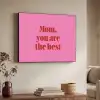 Moeder - Boodschap -Roze Textielframe zwart klein -sfeer3