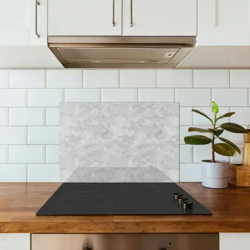 Grijs - Marmer - Mat keuken achterwand spatscherm klein 900 -sfeer2