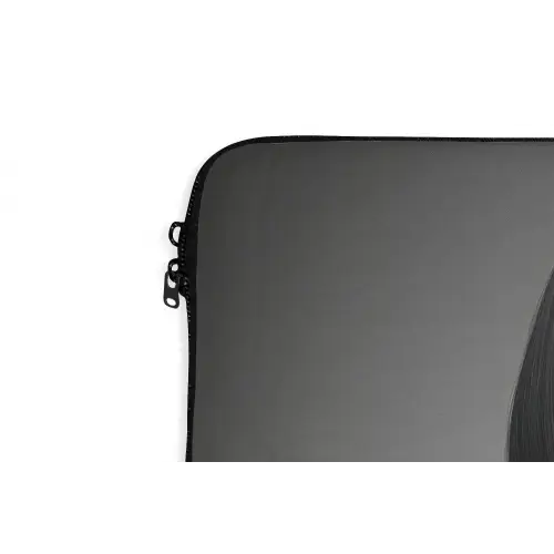 Vrouw - Zwart Wit - Ketting - Zonnebril laptophoes neopreen klein -detail