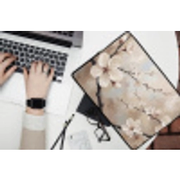 Bloesem - Takken - Schilderij - Beige - Serene laptophoes neopreen klein -bureau