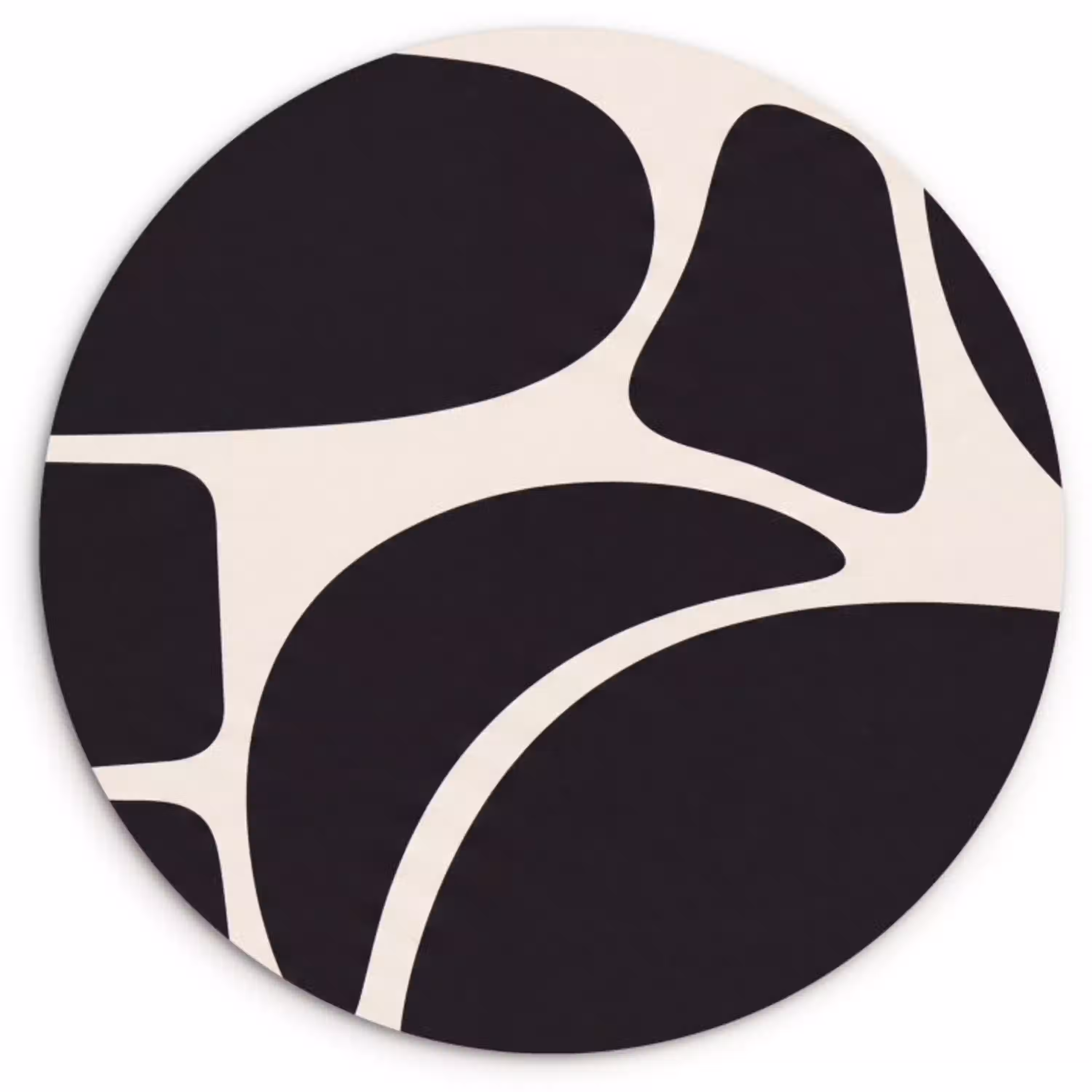 Patroon - Organisch - Zwart Wandcirkel plexiglas klein -3d