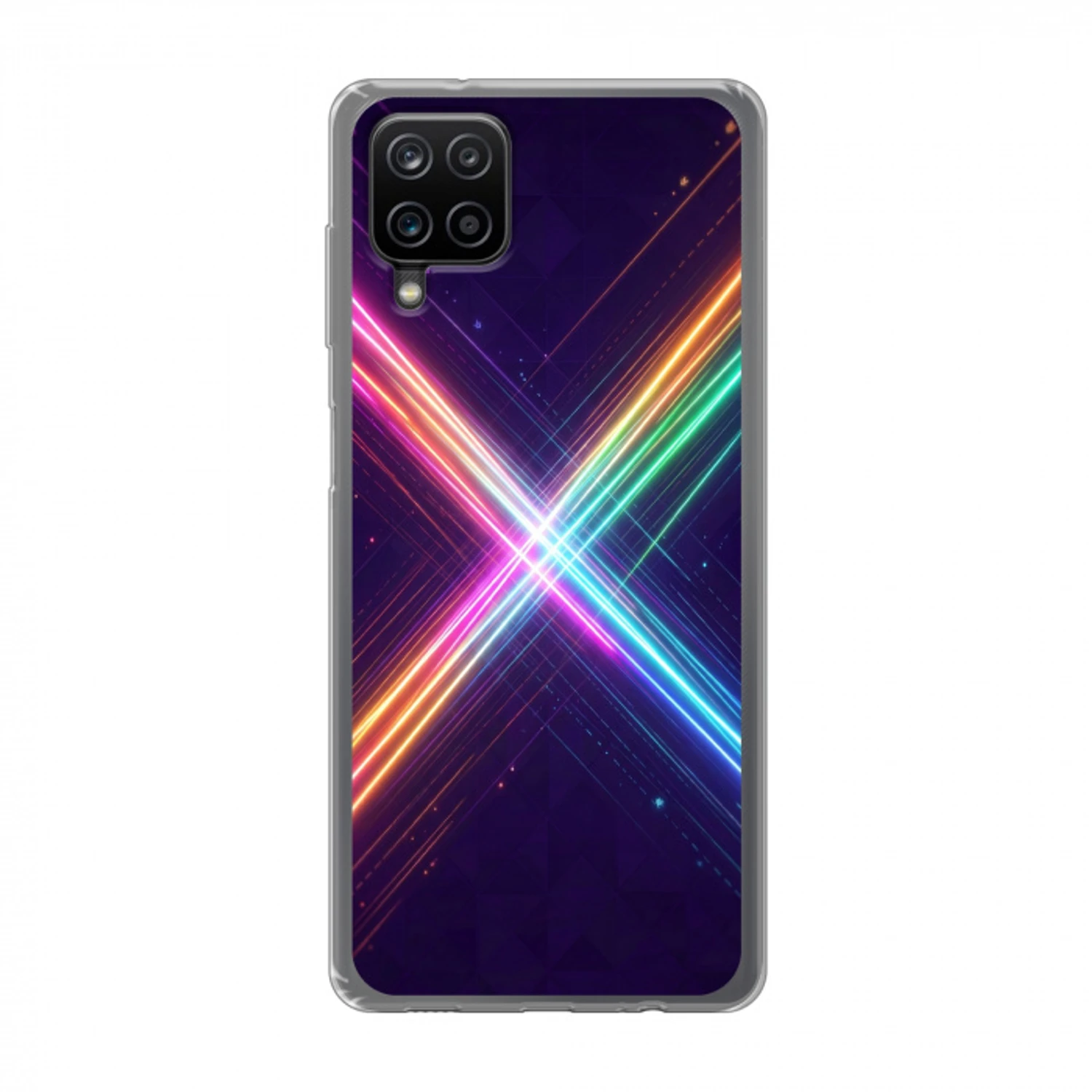Kruisen - Lasterstralen - Neon Telefoonhoesje Samsung Galaxy A12 klein -3d