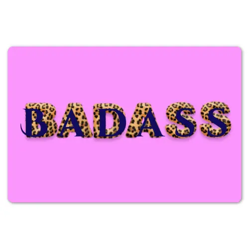 Felroze - Badass - Panterprint - Schaduw Placemat vinyl groot -zzsfeer1_Kitchenyeah-website