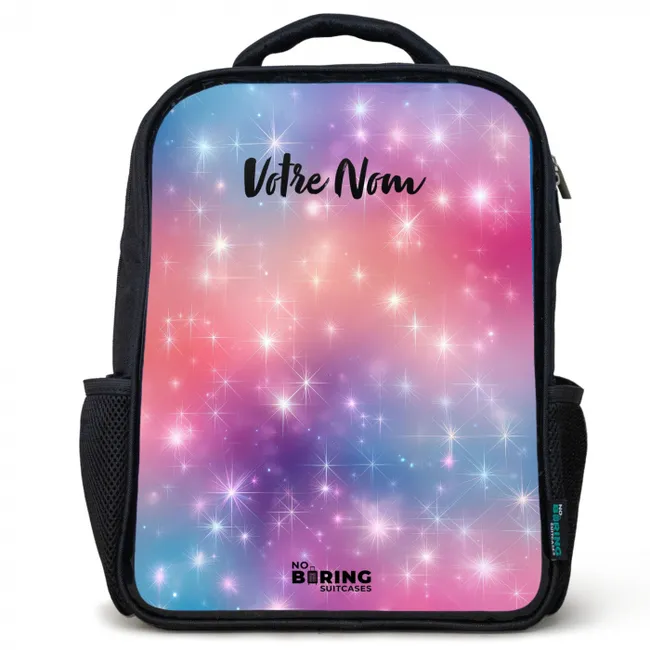 Sterren - Abstract - Kleuren Rugzak - Zwart middel -3d