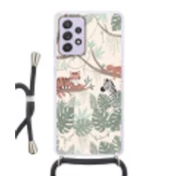 Jungle - Rustiek - Pastel Hoesje Samsung Galaxy A52 5G met koord klein -3d