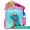 Dino - Zonnebril - Blauw Kinderrugzak - Roze middel -inhoud_NL