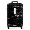Marmer - Letter I - Marmer look - Zwart NBS - Handbagage koffer - Kinderen Unisex middel -productfoto_recht