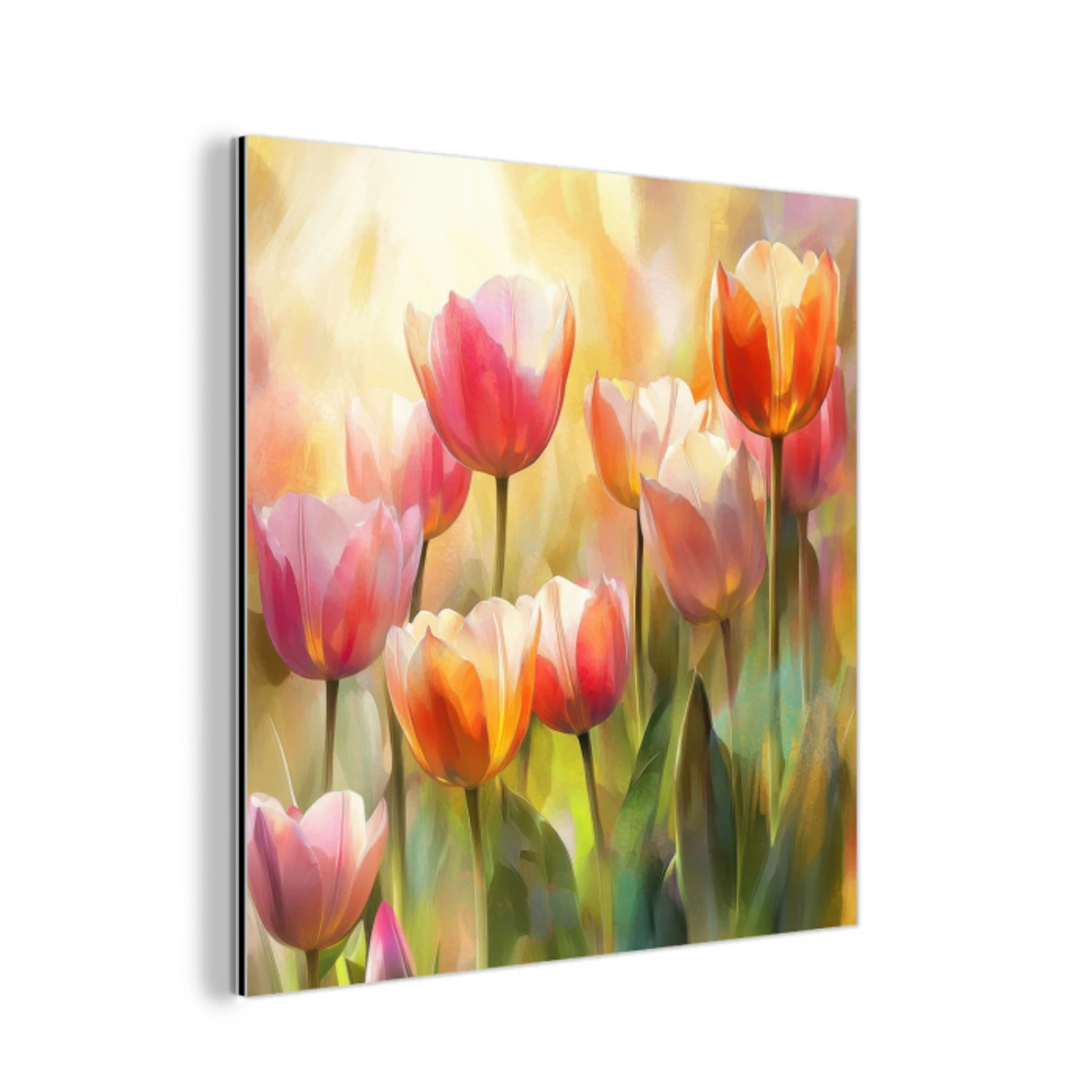 Tulpen - Sprookjesachtig - Kleurrijk aluminium wit klein -3d