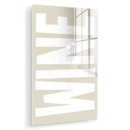 Wine - Japandi - Vintage - Wit plexiglas 5mm klein -zzzproduct_nieuw